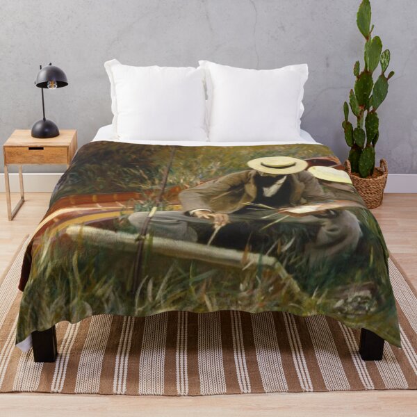 Item preview, Outdoor Wall Art, Impressionist Landscape Painting, Boating Scene, Nature Lover Decor designed and sold by RickE.