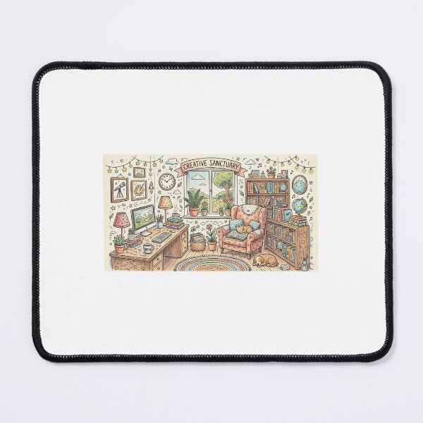 Item preview, Cozy Creative Sanctuary Doodle Illustration designed and sold by Ak-art-shop.
