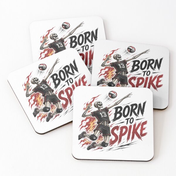 Item preview, Born to Spike Volleyball Skull designed and sold by redblink store.