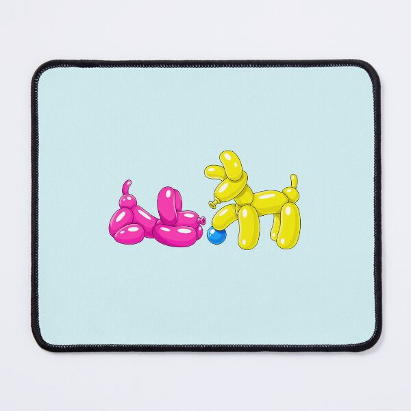 Item preview, Pink & Yellow Balloon Dogs with Blue Ball designed and sold by DesgnsxGifts.