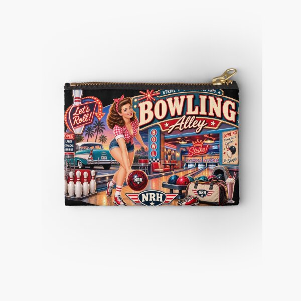 Item preview, Retro Vintage Bowling Alley Poster designed and sold by Normandy Road Heritage.