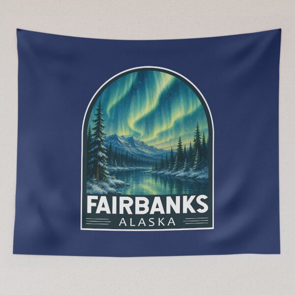 Item preview, Fairbanks Alaska Travel Art Emblem designed and sold by KrisSidDesigns.