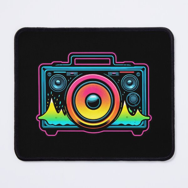 Item preview, Glowing neon speaker soundwave art sticker designed and sold by RAMemory.