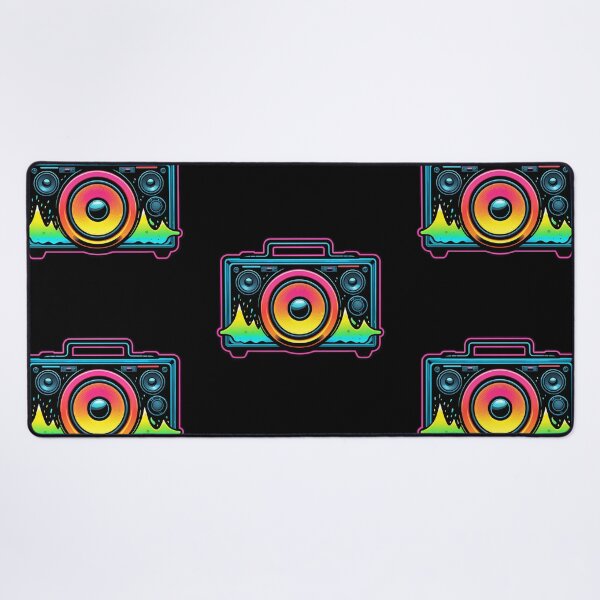 Item preview, Glowing neon speaker soundwave art sticker designed and sold by RAMemory.