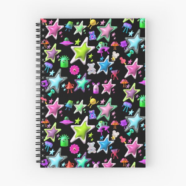 Item preview, Y2K 3D Stars & Cute Objects Pattern - Pastel Neon Cyber Pop Aesthetic designed and sold by Side By Side Studio.