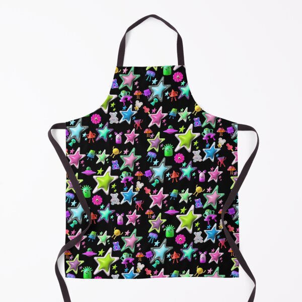 Item preview, Y2K 3D Stars & Cute Objects Pattern - Pastel Neon Cyber Pop Aesthetic designed and sold by Side By Side Studio.