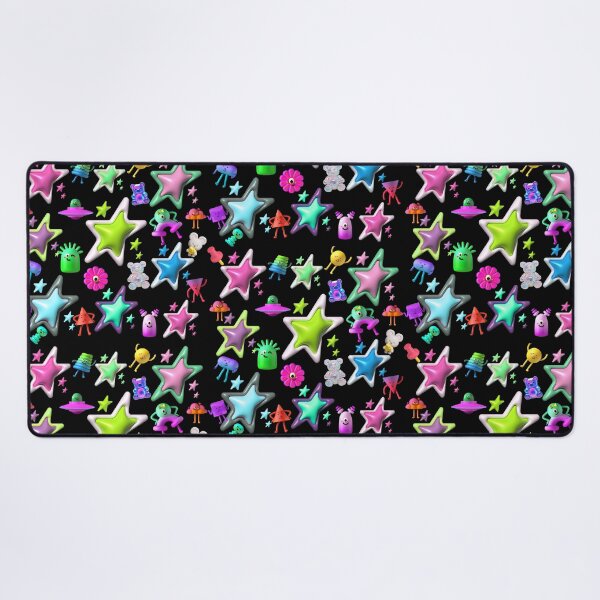 Item preview, Y2K 3D Stars & Cute Objects Pattern - Pastel Neon Cyber Pop Aesthetic designed and sold by Side By Side Studio.