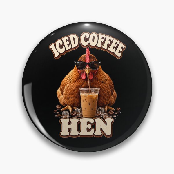 Item preview, Funny Chicken With Iced Coffee – Caffeine Hen designed and sold by EnchantedOwl.