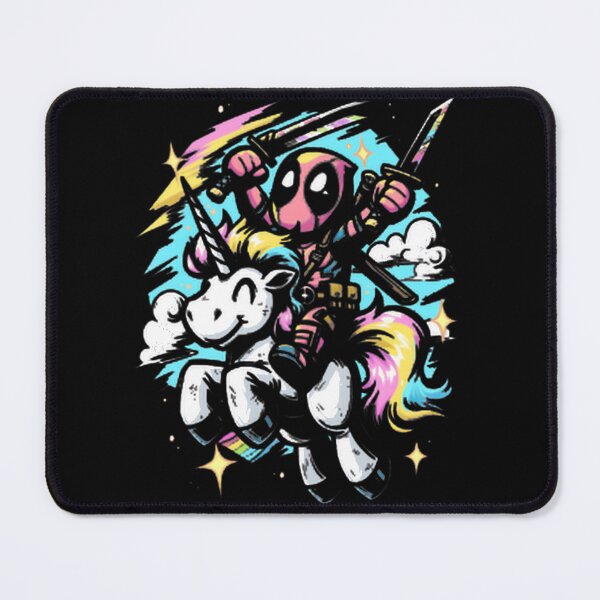Item preview, Chibi Deadpool Riding Rainbow Unicorn designed and sold by Jermaine Dixon.