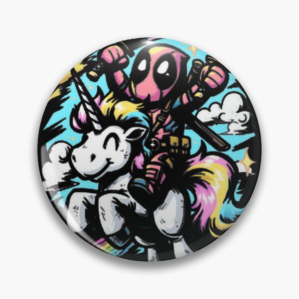 Item preview, Chibi Deadpool Riding Rainbow Unicorn designed and sold by Jermaine Dixon.