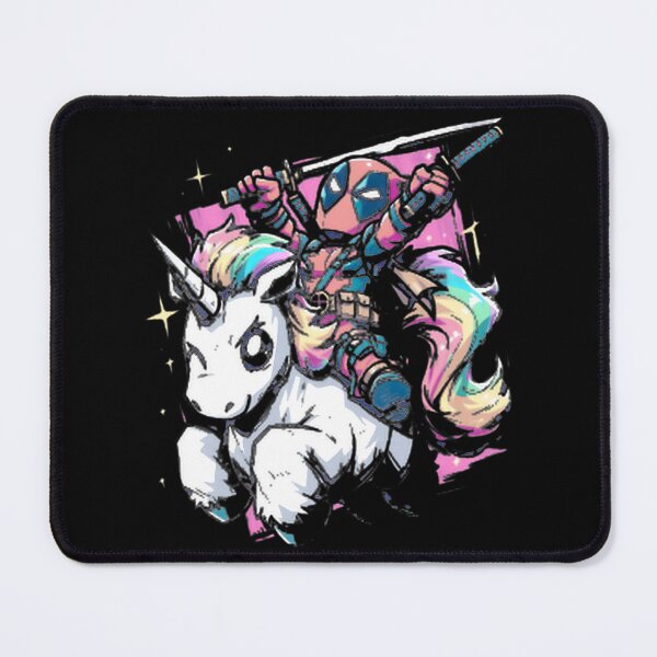 Item preview, Chibi Deadpool Riding Rainbow Unicorn designed and sold by Jermaine Dixon.