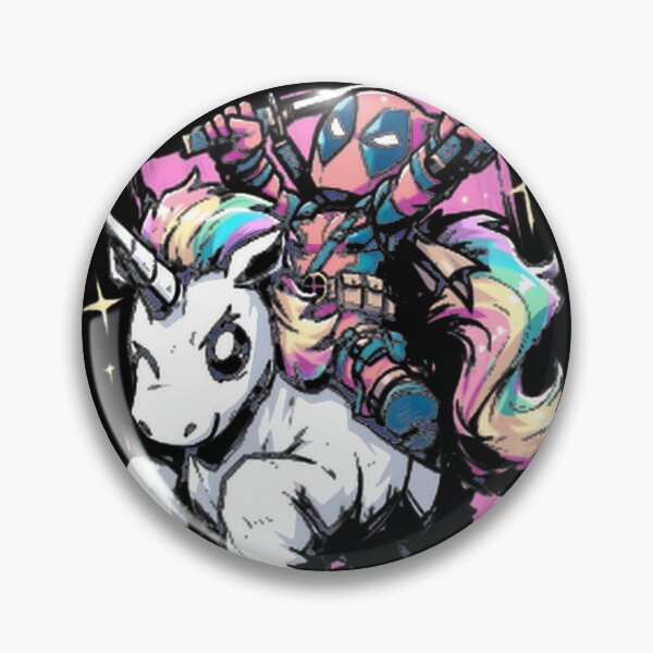 Item preview, Chibi Deadpool Riding Rainbow Unicorn designed and sold by Jermaine Dixon.