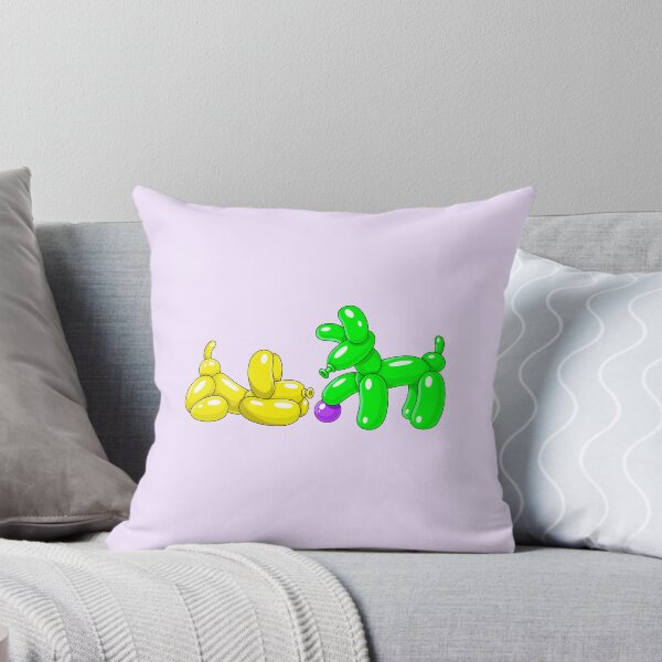 Item preview, Green & Yellow Balloon Dogs with Purple Ball designed and sold by DesgnsxGifts.