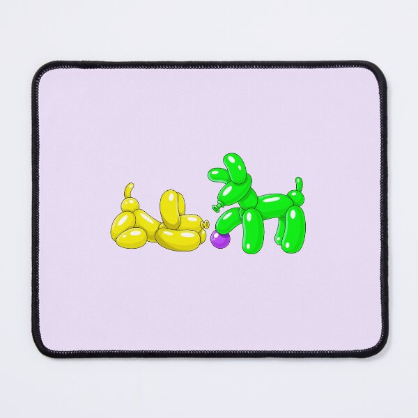 Item preview, Green & Yellow Balloon Dogs with Purple Ball designed and sold by DesgnsxGifts.