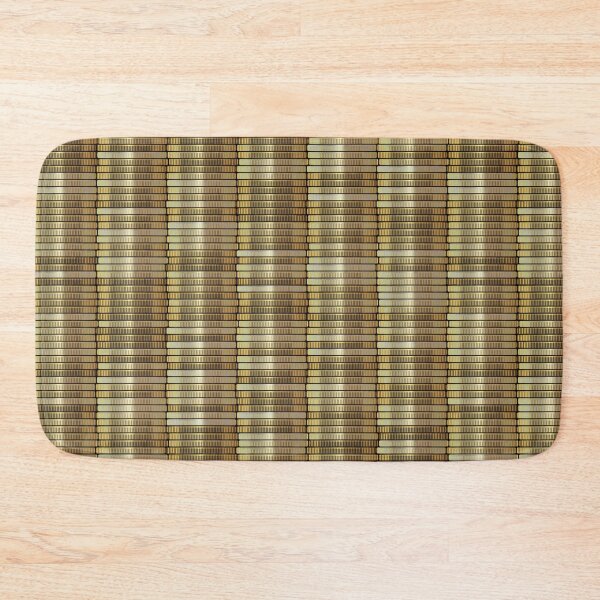 Item preview, Golden Metallic Brick Pattern designed and sold by Sybille-Yates.