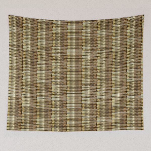 Item preview, Golden Metallic Brick Pattern designed and sold by Sybille-Yates.