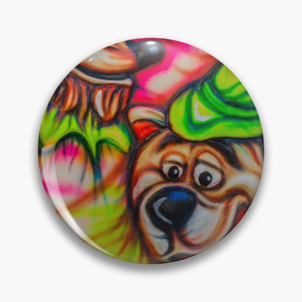 Item preview, Colorful Cartoon Animal Graffiti Banner With Smiling Bear And Fox Wearing Green Hats designed and sold by Nmallia.