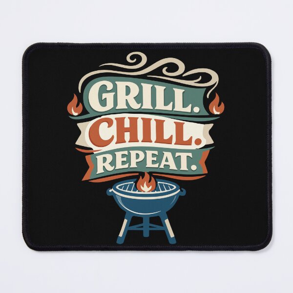 Item preview, Grill Chill Repeat BBQ – Barbecue Gift designed and sold by stylishdzign.