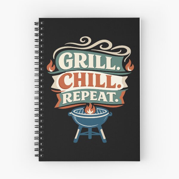 Item preview, Grill Chill Repeat BBQ – Barbecue Gift designed and sold by stylishdzign.