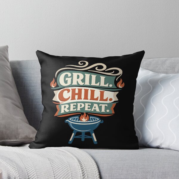 Item preview, Grill Chill Repeat BBQ – Barbecue Gift designed and sold by stylishdzign.
