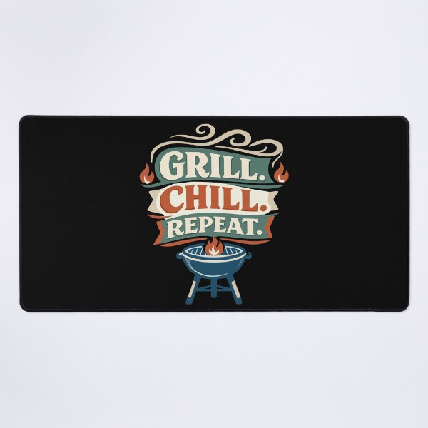 Item preview, Grill Chill Repeat BBQ – Barbecue Gift designed and sold by stylishdzign.