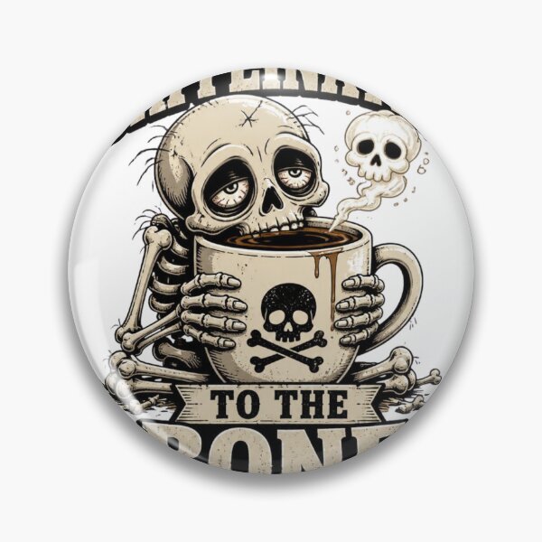 Item preview, Caffeinated to the Bone Skull designed and sold by redblink store.