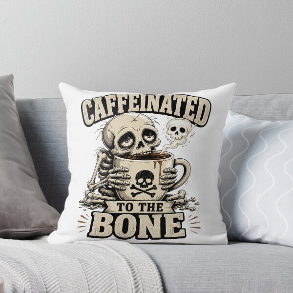 Item preview, Caffeinated to the Bone Skull designed and sold by redblink store.
