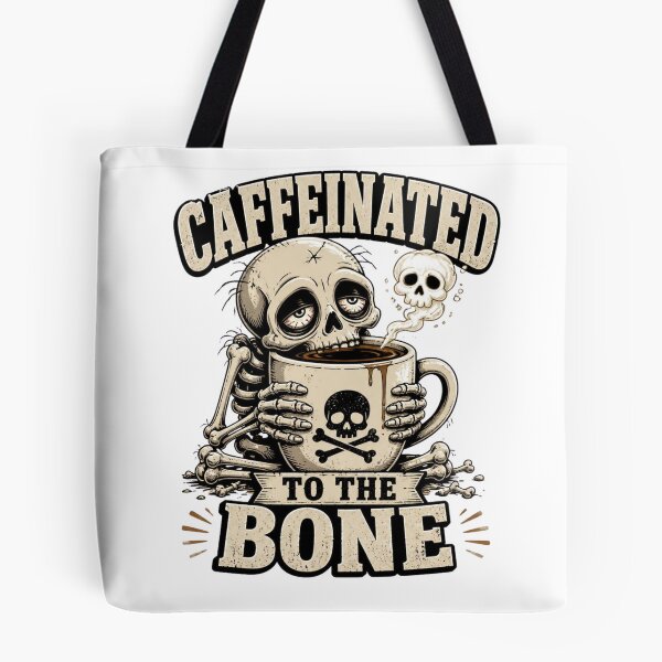 Item preview, Caffeinated to the Bone Skull designed and sold by redblink store.