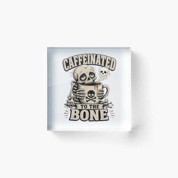 Item preview, Caffeinated to the Bone Skull designed and sold by redblink store.