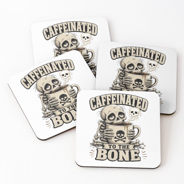 Item preview, Caffeinated to the Bone Skull designed and sold by redblink store.