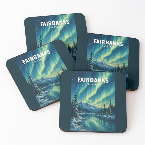 Item preview, Fairbanks Alaska Illustration Travel Art Vintage designed and sold by KrisSidDesigns.