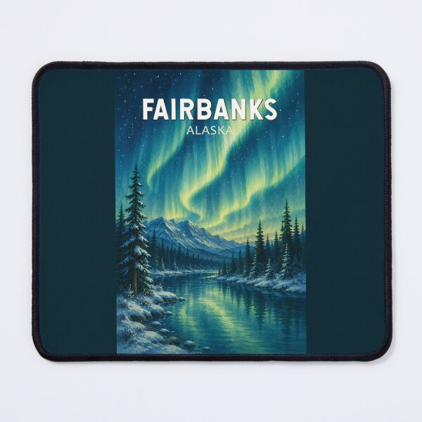 Item preview, Fairbanks Alaska Illustration Travel Art Vintage designed and sold by KrisSidDesigns.