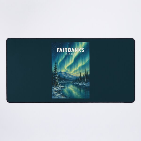 Item preview, Fairbanks Alaska Illustration Travel Art Vintage designed and sold by KrisSidDesigns.