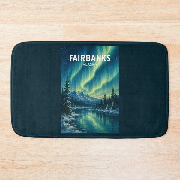 Item preview, Fairbanks Alaska Illustration Travel Art Vintage designed and sold by KrisSidDesigns.