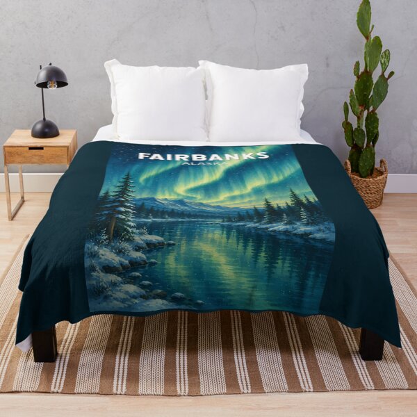 Item preview, Fairbanks Alaska Illustration Travel Art Vintage designed and sold by KrisSidDesigns.