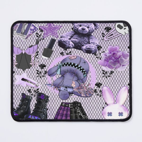 Item preview, Purple Goth Aesthetic Collage Graphic Pattern | Pastel Goth Alt Streetwear designed and sold by Side By Side Studio.