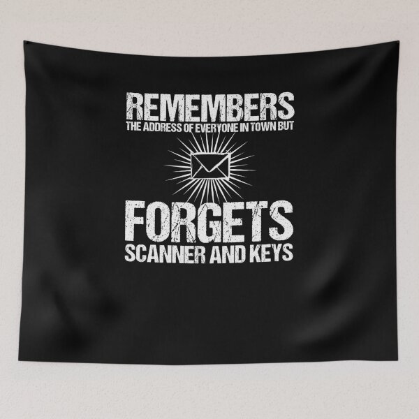 Item preview, Funny Remembers Address Forgets Scanner Post Postman T-Shirt designed and sold by LookTwice.