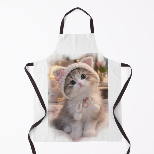 Item preview, Cute Cozy Kitten in Cat Ear Bonnet designed and sold by TinyWeird.
