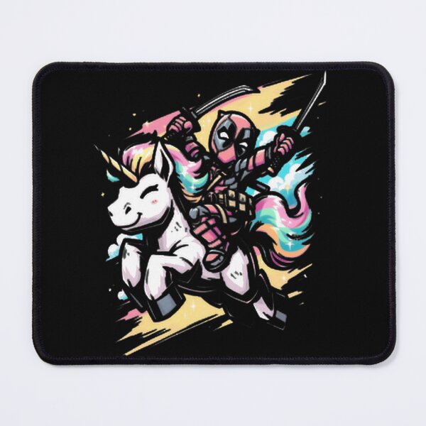 Item preview, Chibi Deadpool Riding Rainbow Unicorn designed and sold by Jermaine Dixon.