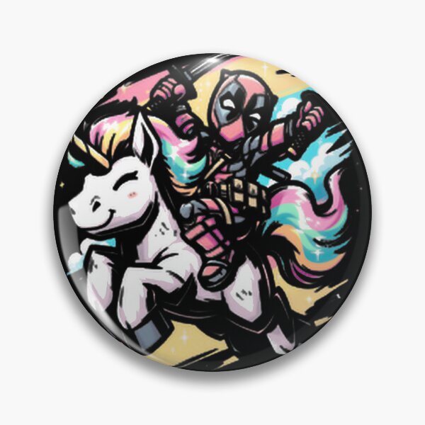 Item preview, Chibi Deadpool Riding Rainbow Unicorn designed and sold by Jermaine Dixon.