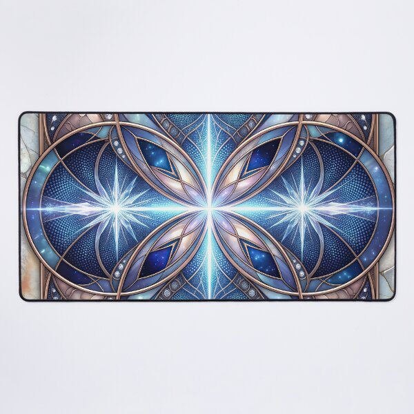 Item preview, Sparkling Blue and Bronze Fractal with Stone Background designed and sold by Frackxion.