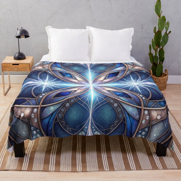 Item preview, Sparkling Blue and Bronze Fractal with Stone Background designed and sold by Frackxion.