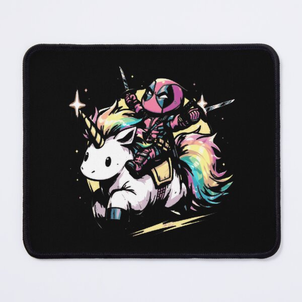 Item preview, Chibi Deadpool Riding Rainbow Unicorn designed and sold by Jermaine Dixon.