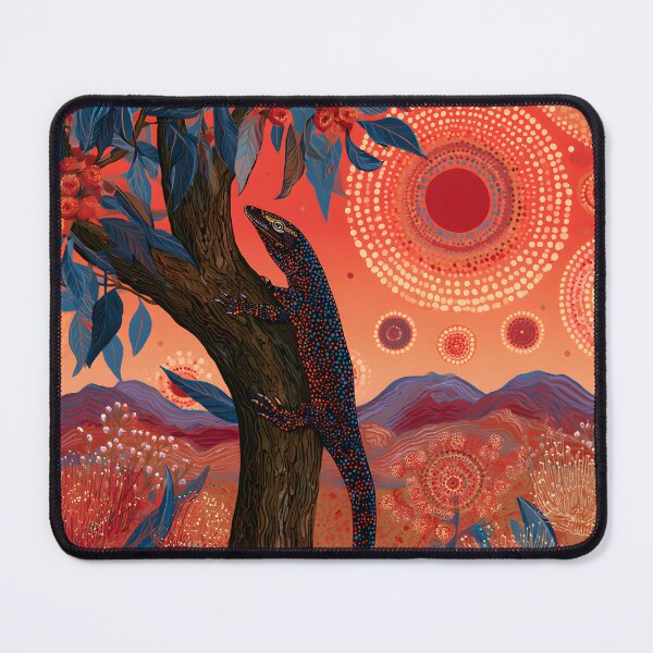 Item preview, Aboriginal Inspired Dot Art - Australian Lizard Desert Spirit designed and sold by GrinGalore.