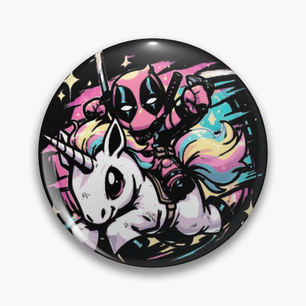 Item preview, Chibi Deadpool Riding Rainbow Unicorn designed and sold by Jermaine Dixon.