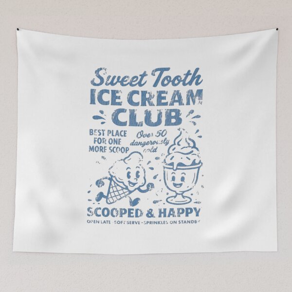 Item preview, Sweet Tooth Ice Cream Club Vintage Retro Dessert designed and sold by Gbriel3.