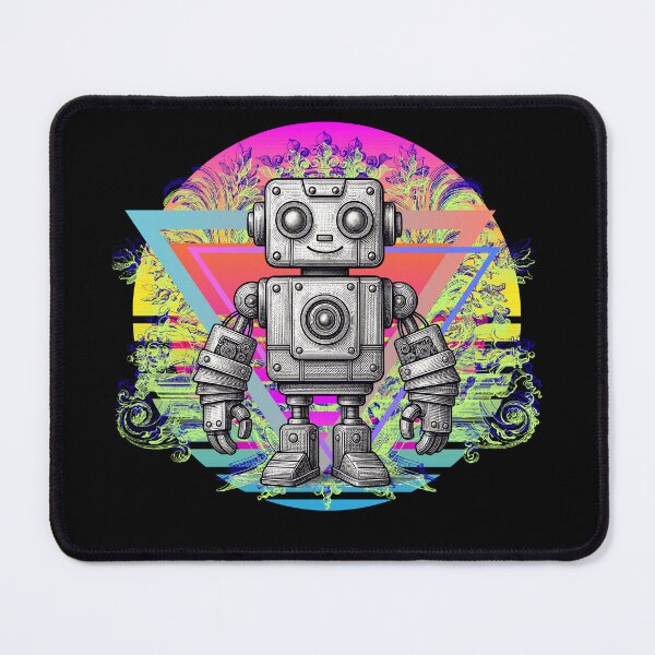 Item preview, Retro Synthwave Robot Art Decal designed and sold by Side By Side Studio.