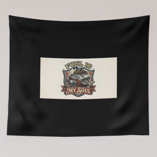 Item preview, Fuel Is My Soul Vintage V8 Engine Garage Badge designed and sold by eihabo.