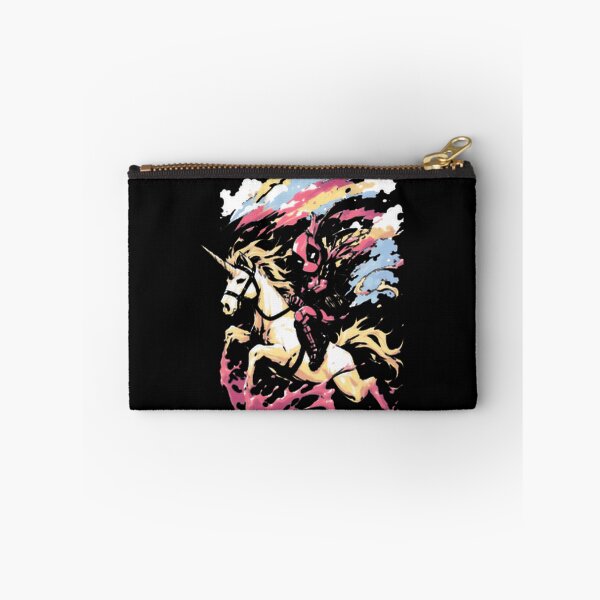 Item preview, Chibi Deadpool Riding Unicorn Holographic Rainbow Explosion Design designed and sold by Jermaine Dixon.