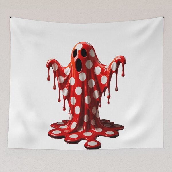 Item preview, Melting Polka Dot Spooky Ghost Pop Art designed and sold by YourColorsWall.